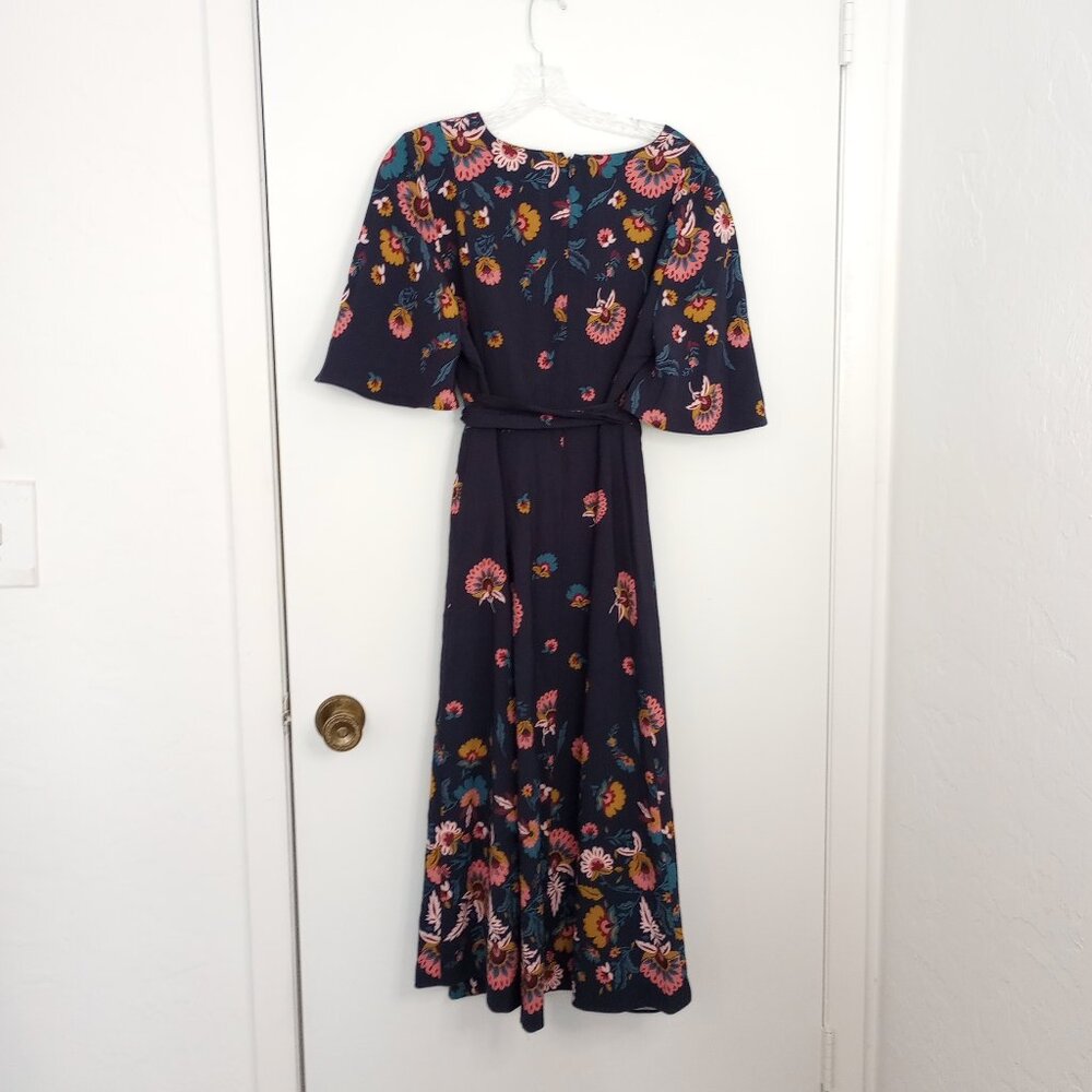 Boden Navy Floral Emilie Midi Dress - Picture 6 of 9